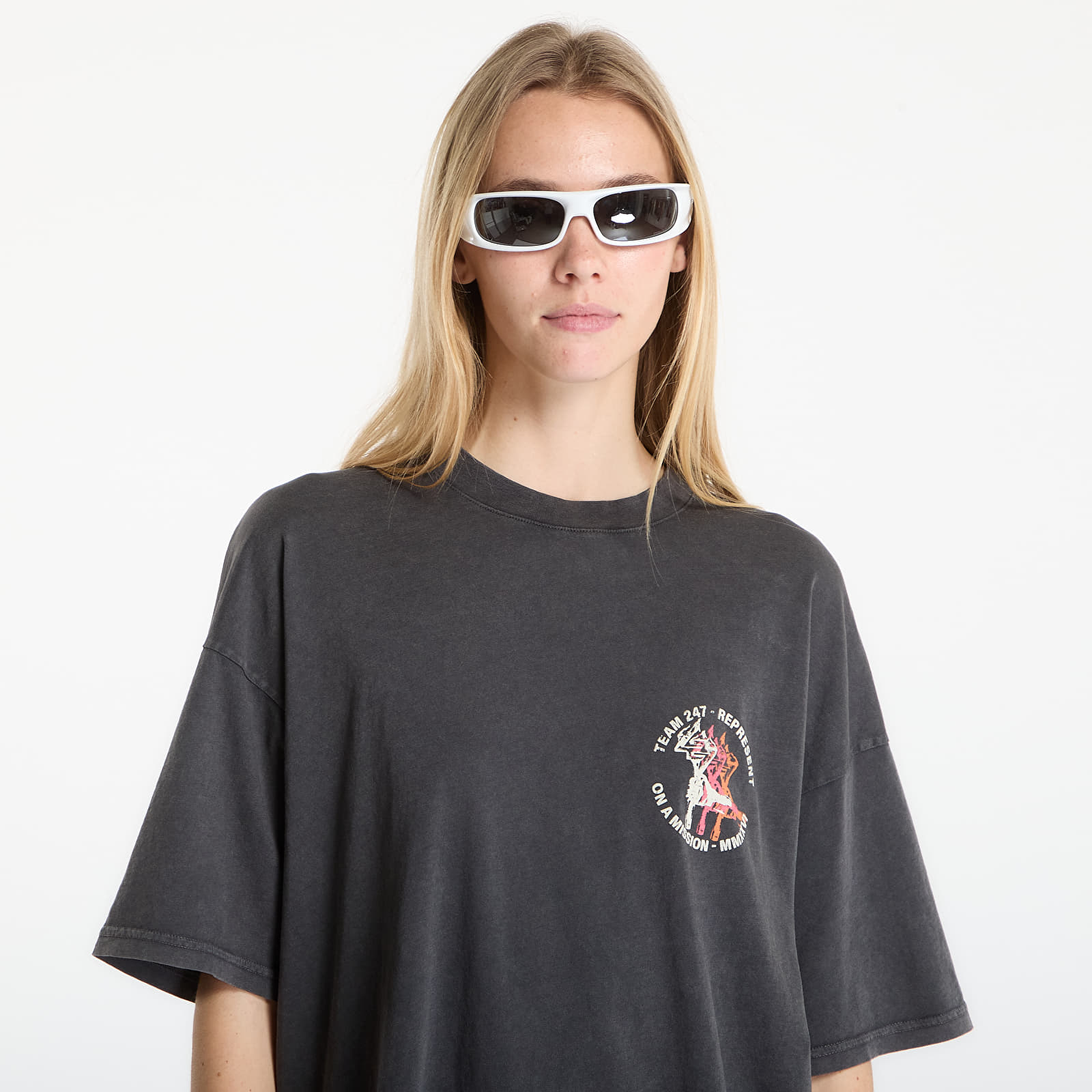 T-krekli REPRESENT 247 Torch Crop Tee UNISEX Washed Black