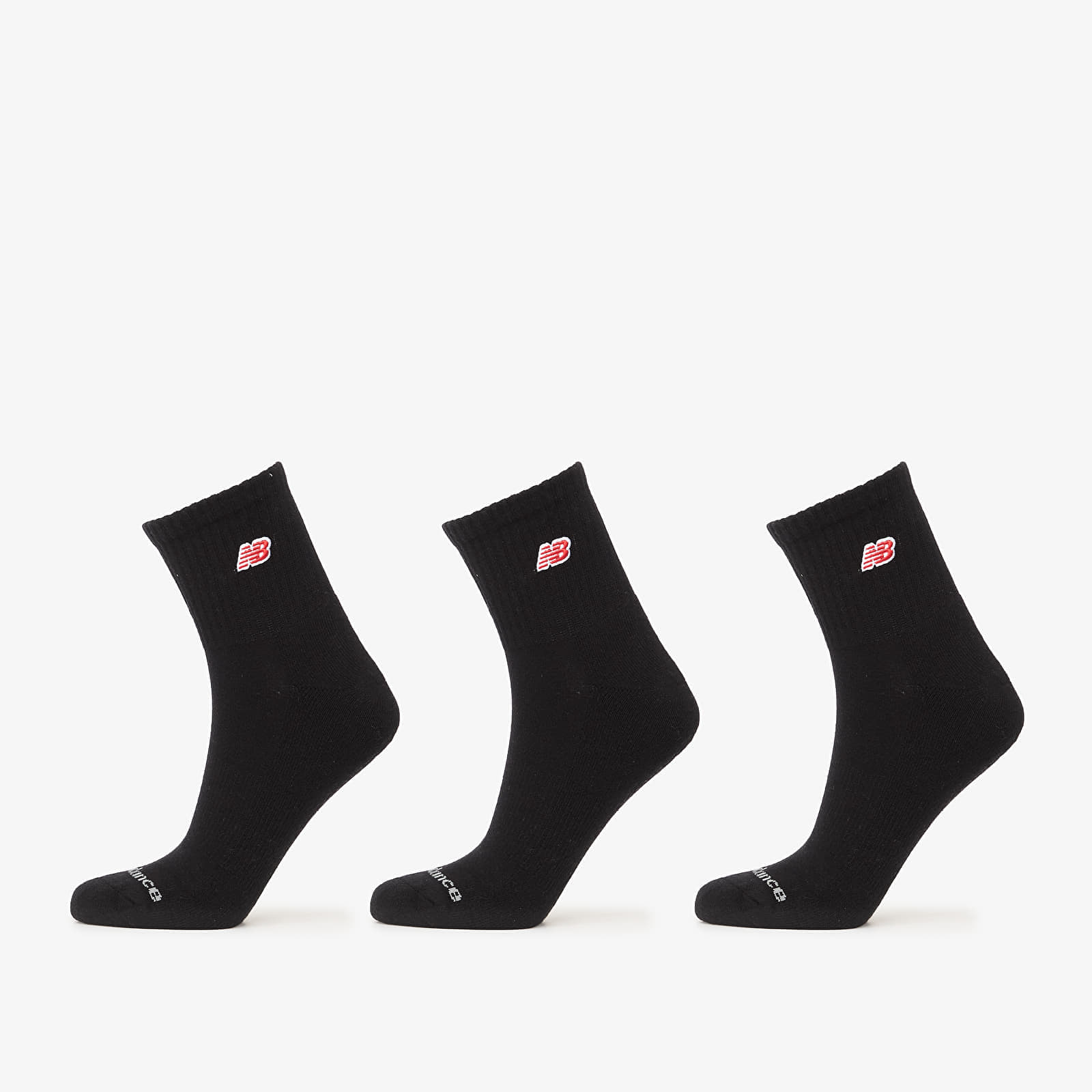 Чорапи New Balance Red Patch Logo Ankle 3-Pack Black S