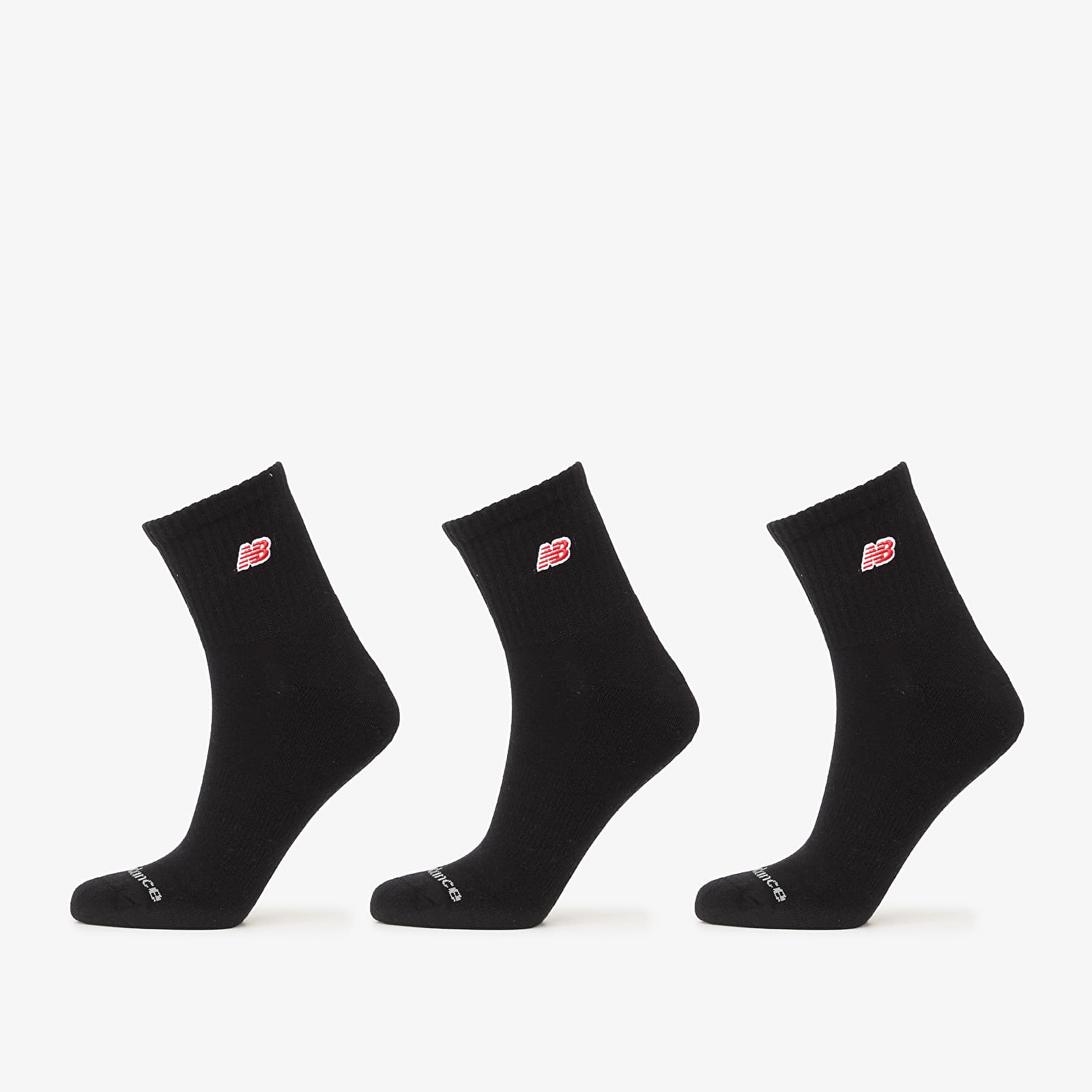 Socks New Balance Red Patch Logo Ankle 3-Pack Black