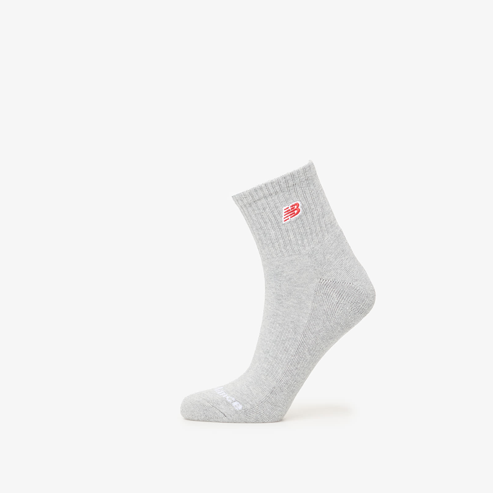 Socks New Balance Red Patch Logo Ankle White