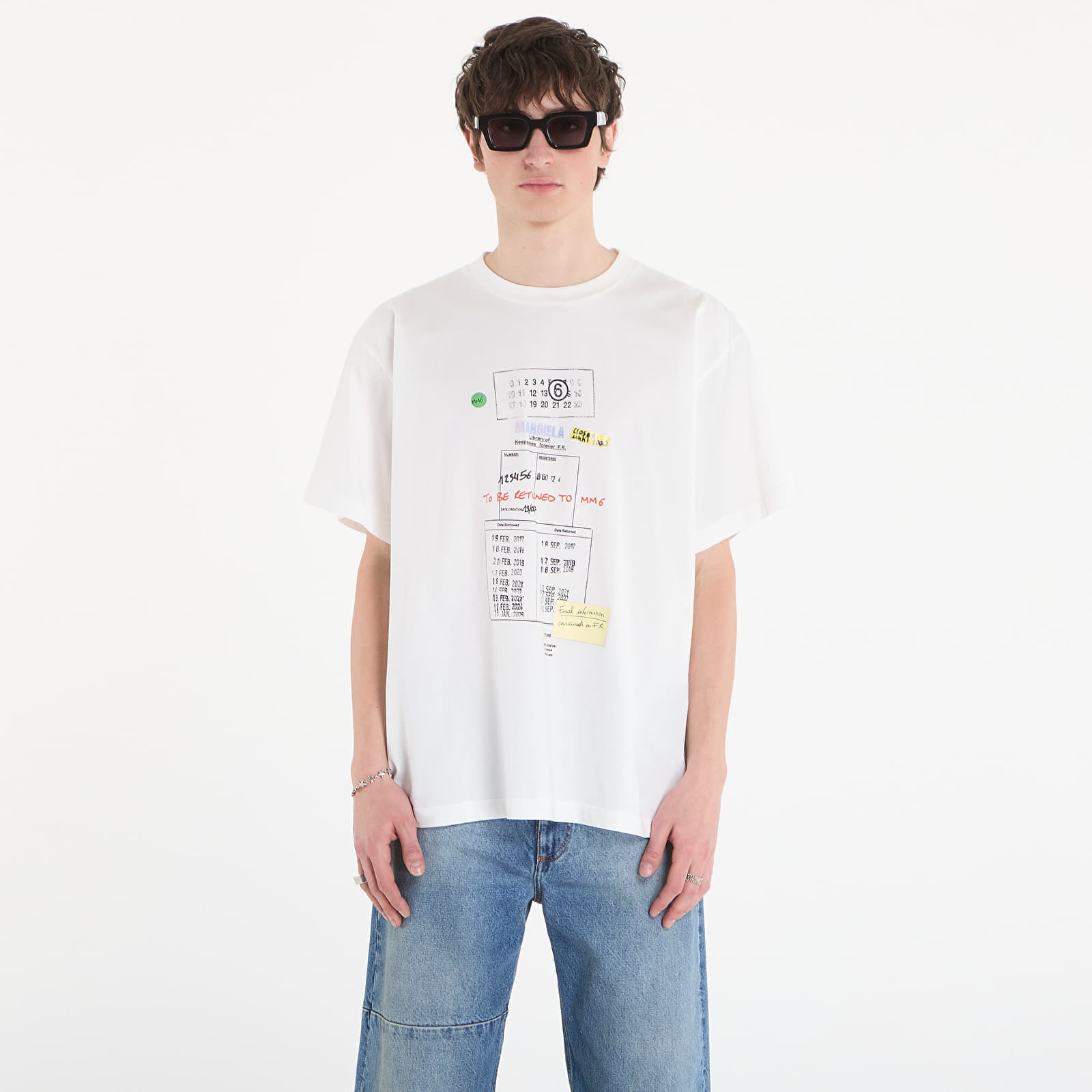 Тениска MM6 T-Shirt Off White L