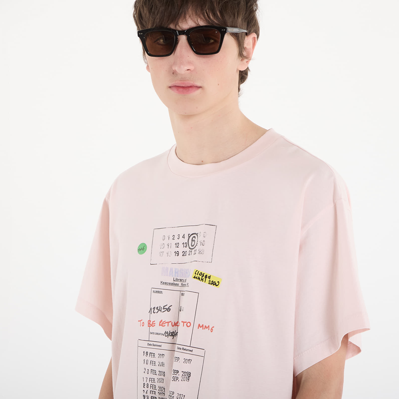 Marškinėliai MM6 T-Shirt Pink