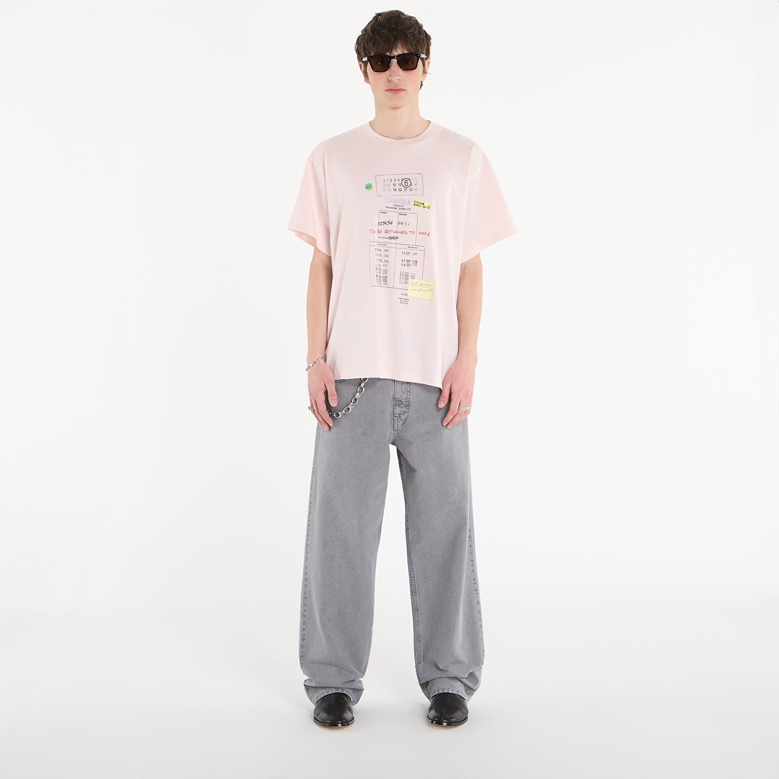 Marškinėliai MM6 T-Shirt Pink