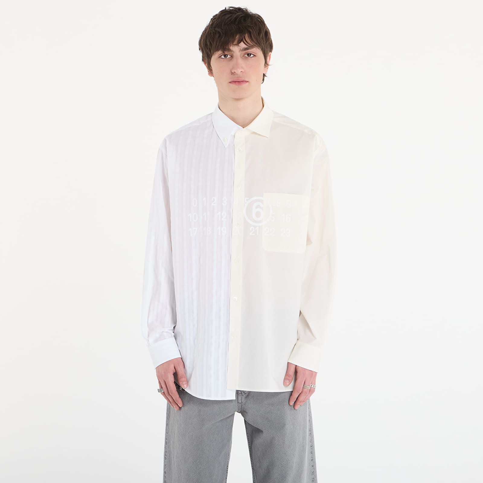 Риза MM6 Long-Sleeved Shirt White 52