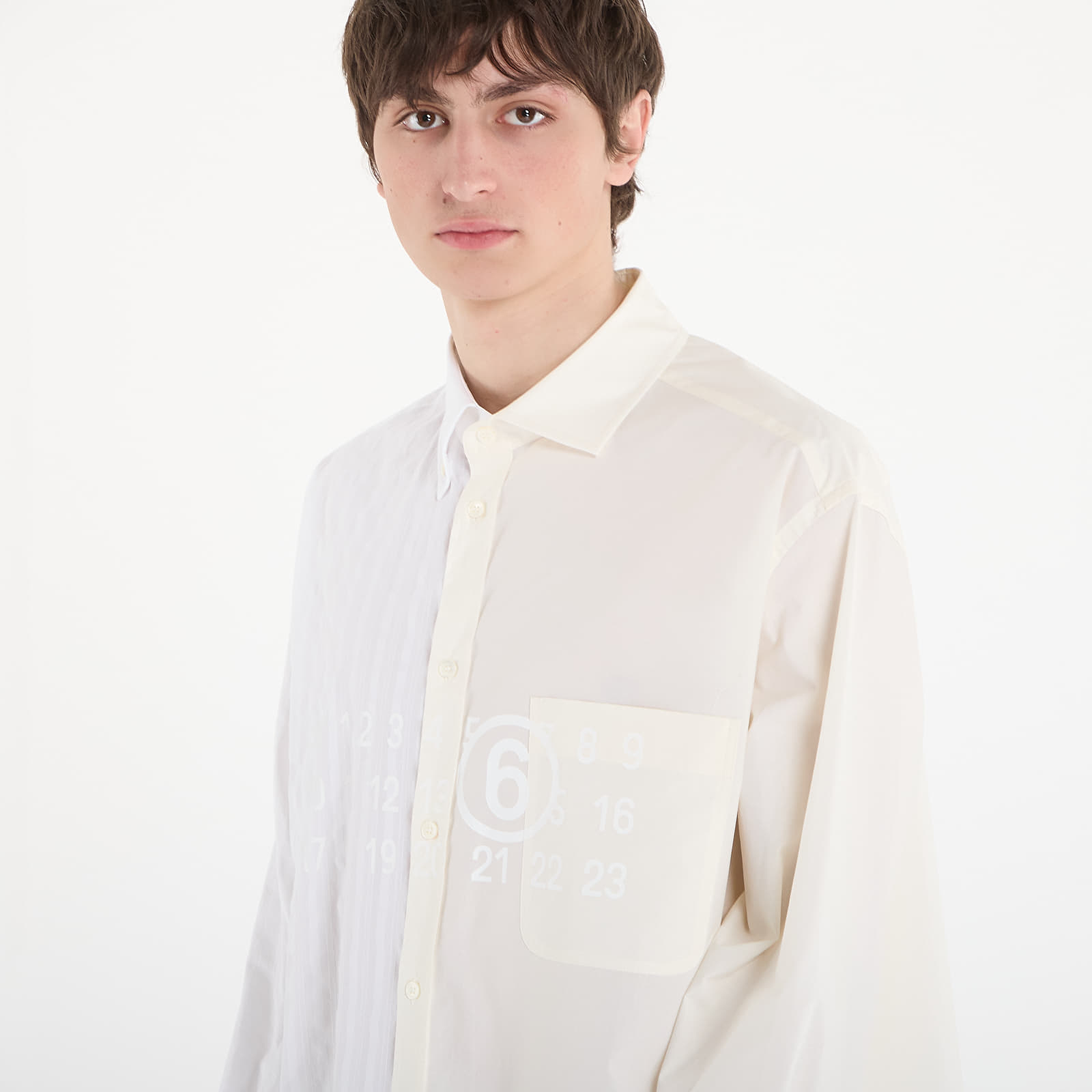 Рубашки MM6 Long-Sleeved Shirt White