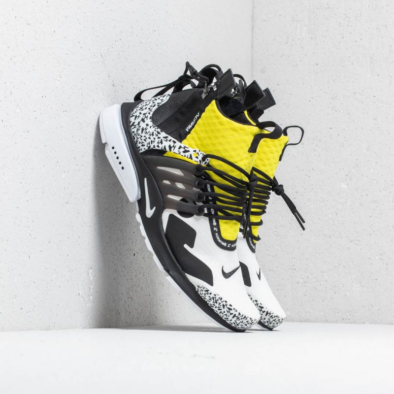 Nike x Acronym Air Presto Mid White/ Black-Dynamic Yellow | Footshop