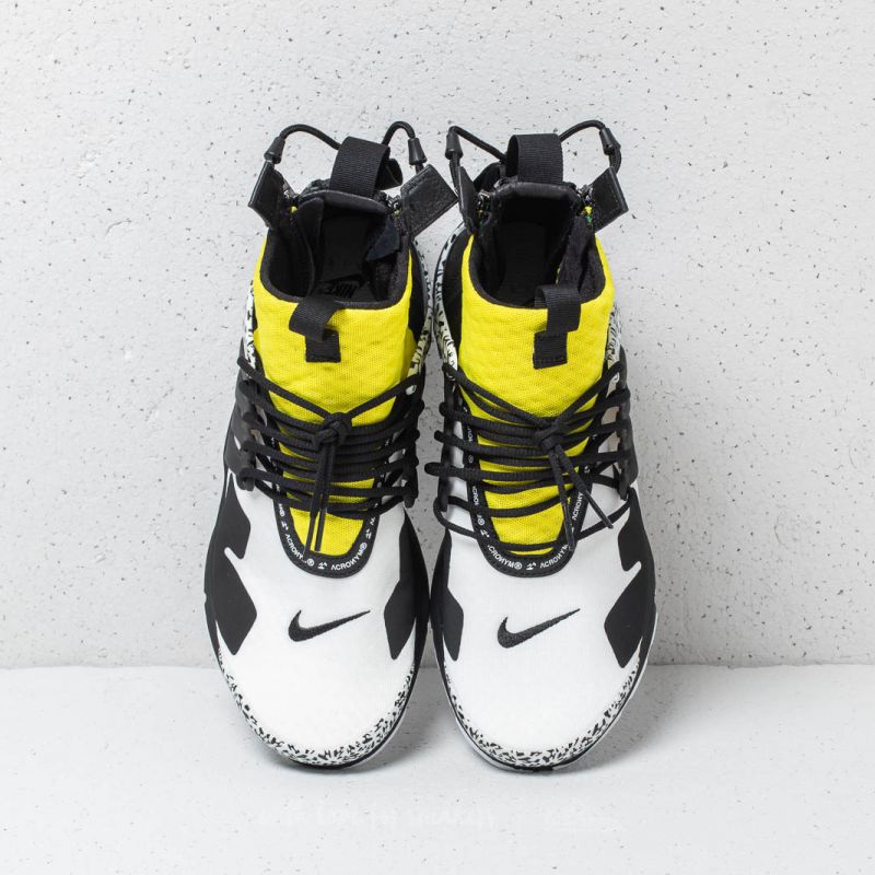 Nike x Acronym Air Presto Mid White/ Black-Dynamic Yellow | Footshop