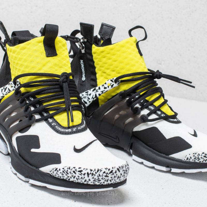 Nike x Acronym Air Presto Mid White/ Black-Dynamic Yellow | Footshop
