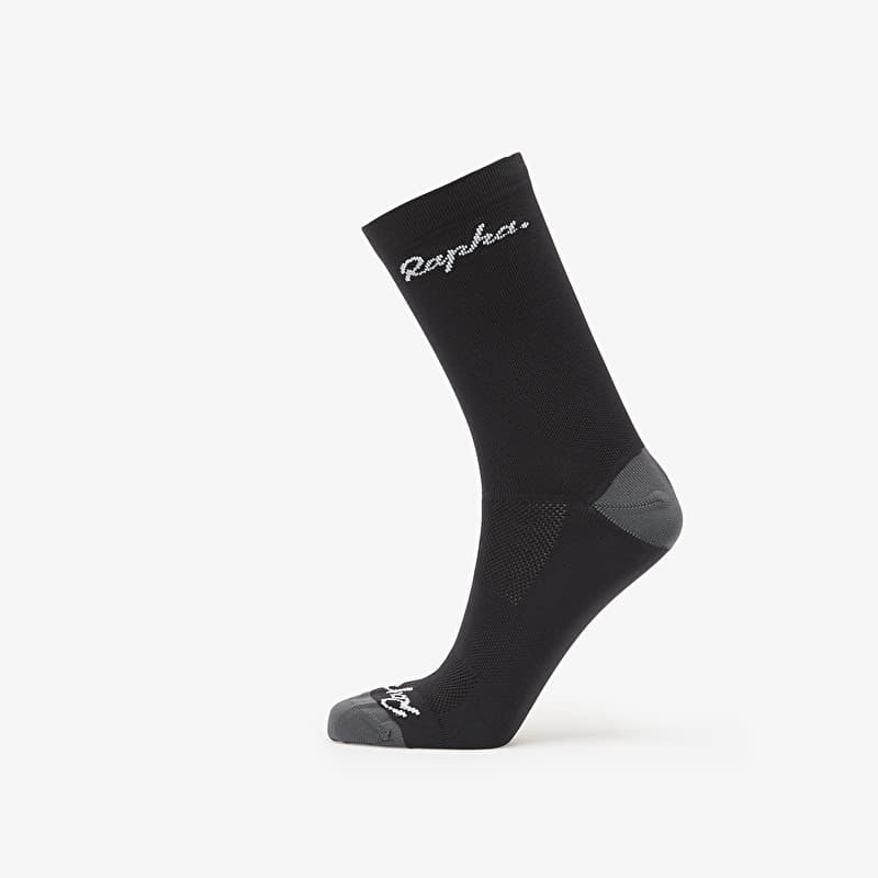 Ponožky Rapha Logo Socks Black/ Dark Grey