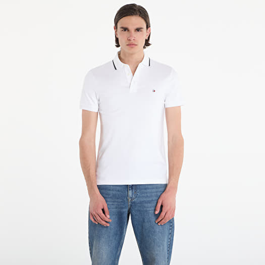 Majice Tommy Hilfiger Liquid Cotton Tipped Slim Polo White