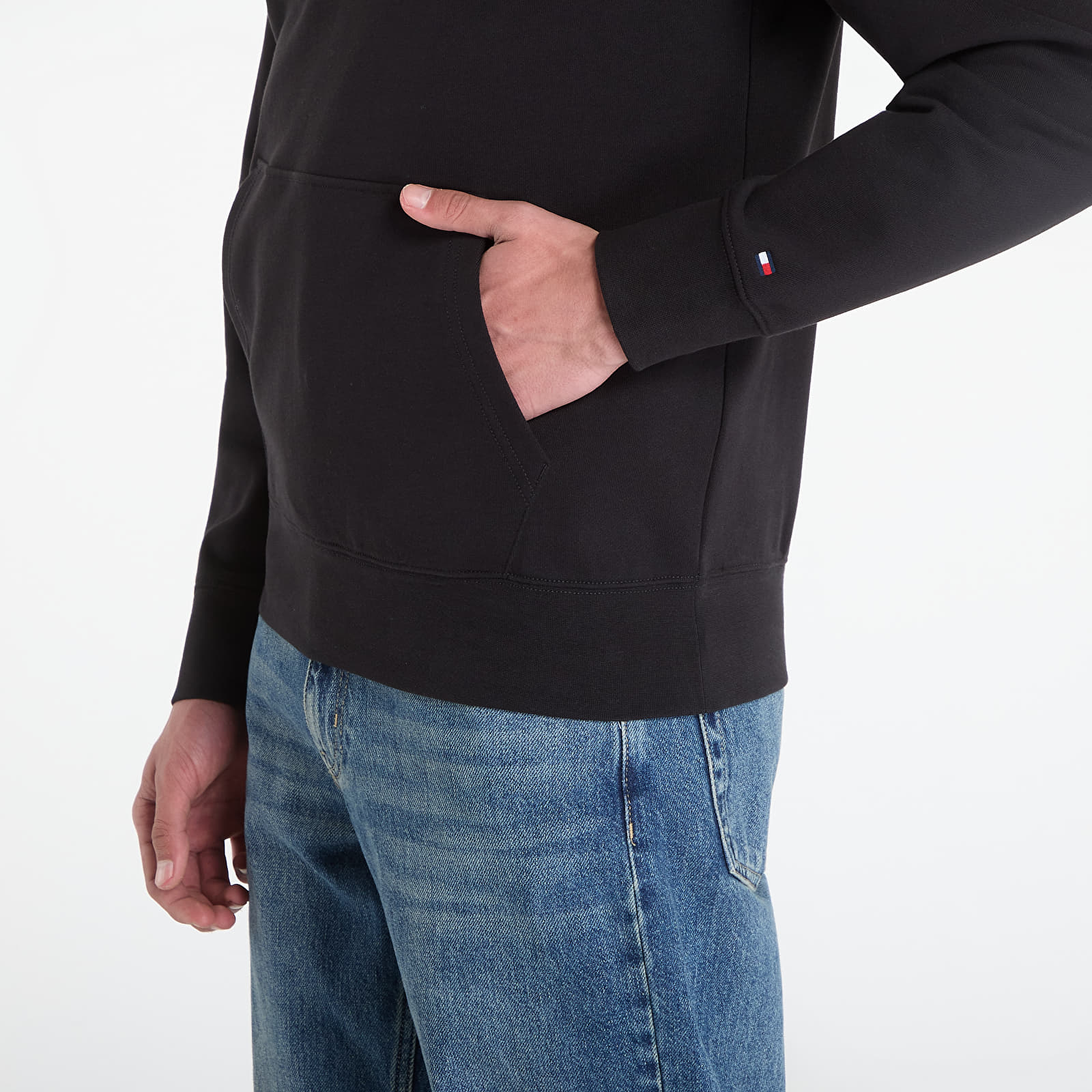 Moški hoodiji  Tommy Hilfiger Brand Love Tr Mono Stack Hoody Black