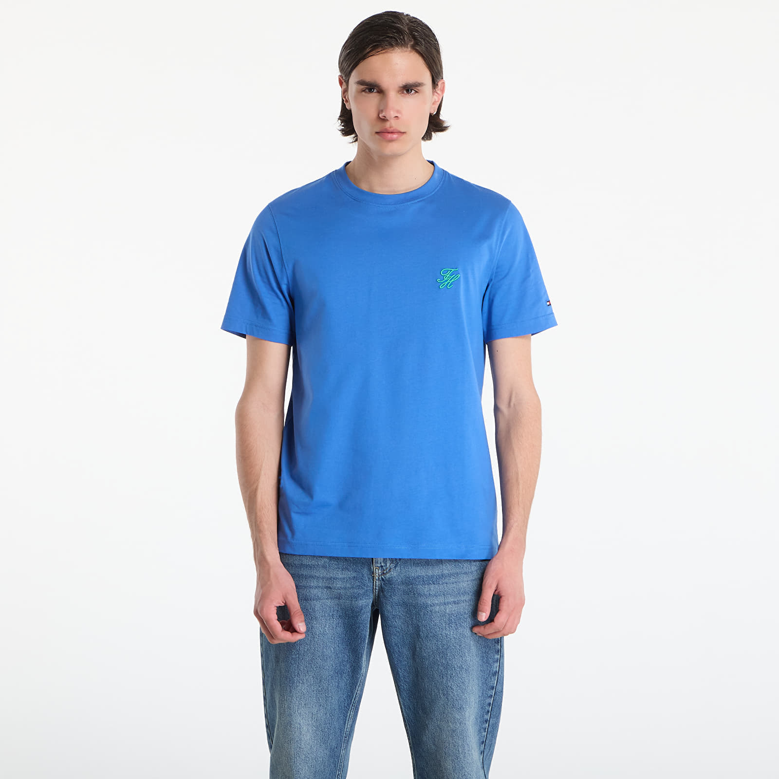 Тениска Tommy Hilfiger Script Monogram Swimshop Tee Blue Orbit S