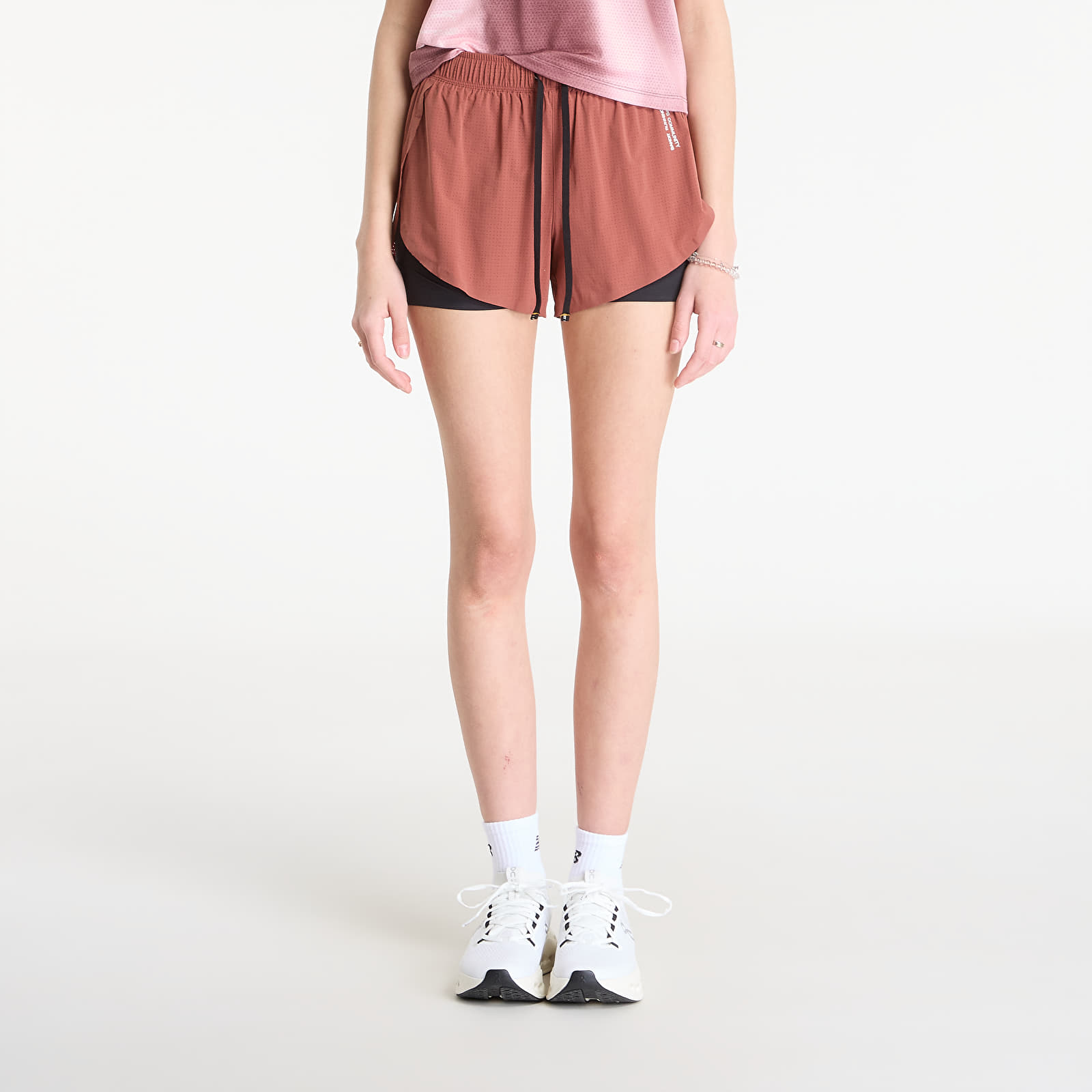 Šortai BANDIT Women's Vento™ 2in1 Run Short Mahogany/ Black