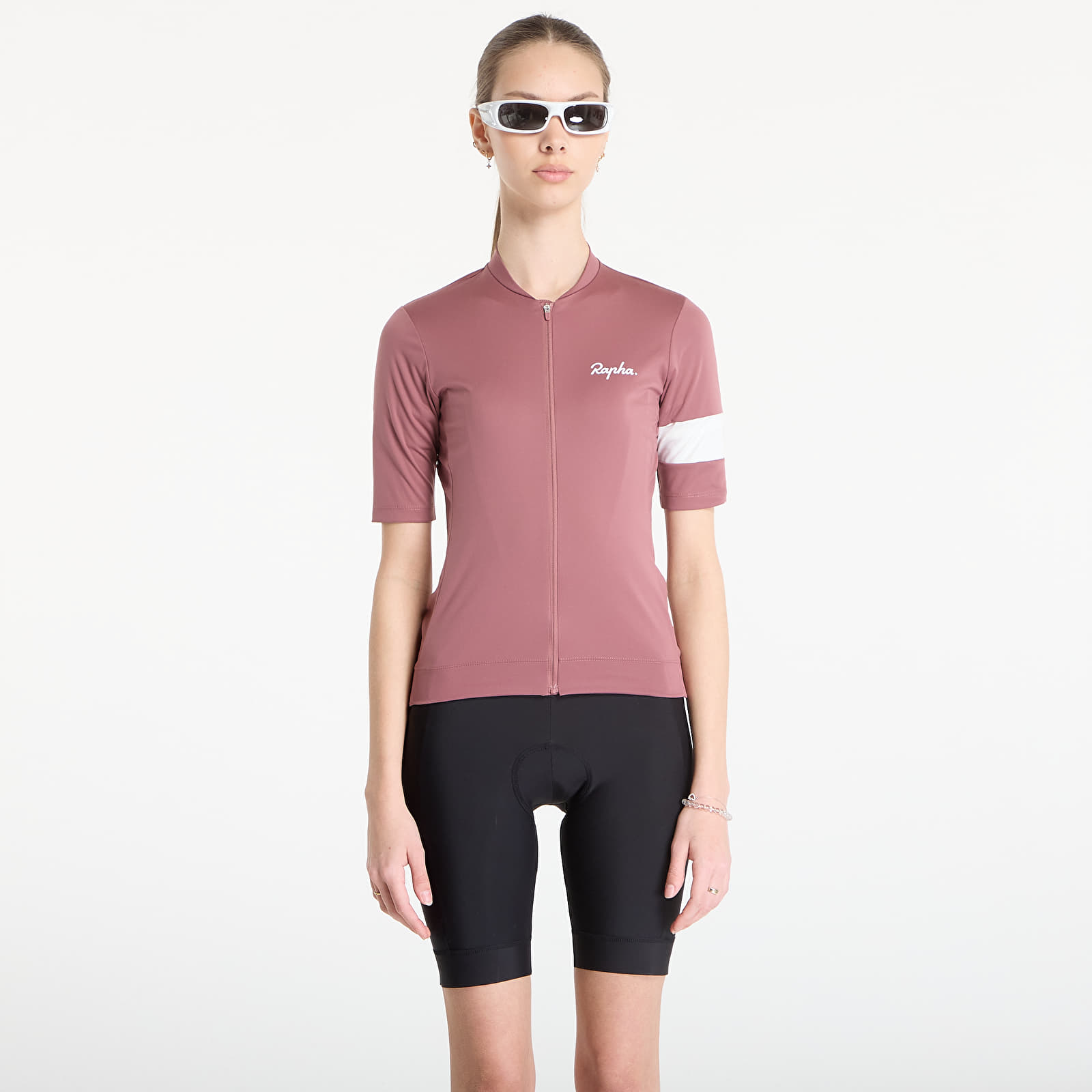 Dámské dresy Rapha Women's Core Jersey Rose Brown/ White