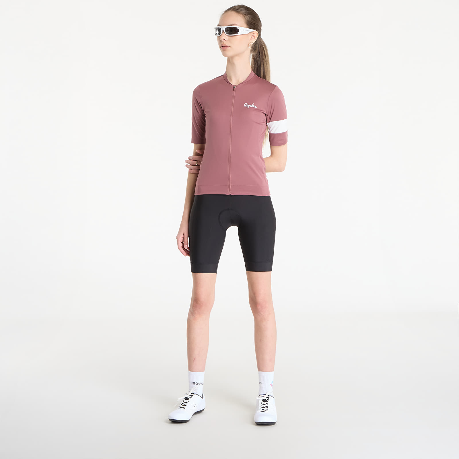 Dámské dresy Rapha Women's Core Jersey Rose Brown/ White