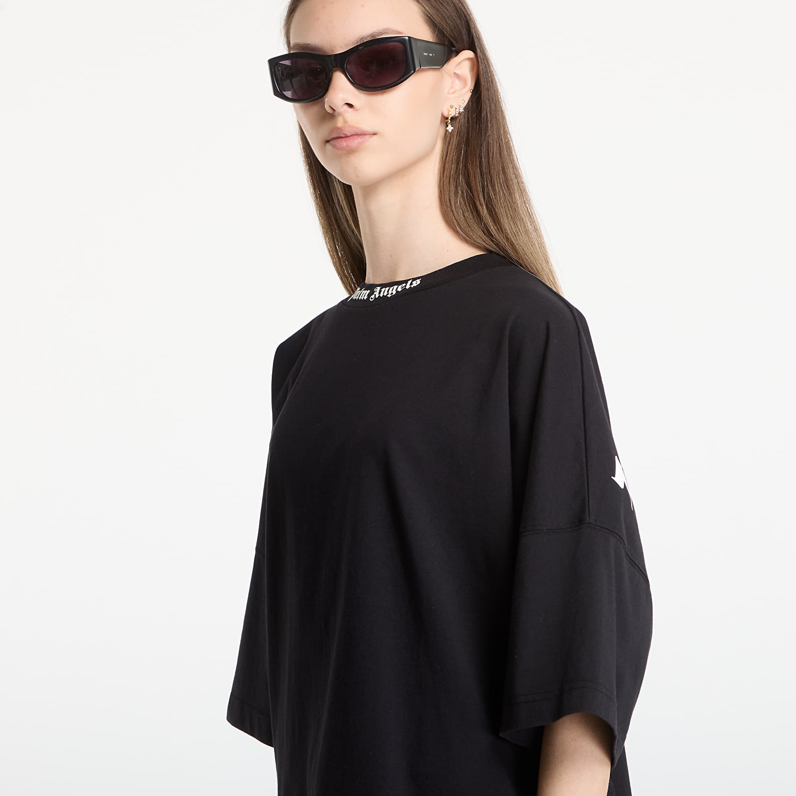 T-Shirts Palm Angels Classic Logo Over Tee UNISEX Black/ Off White