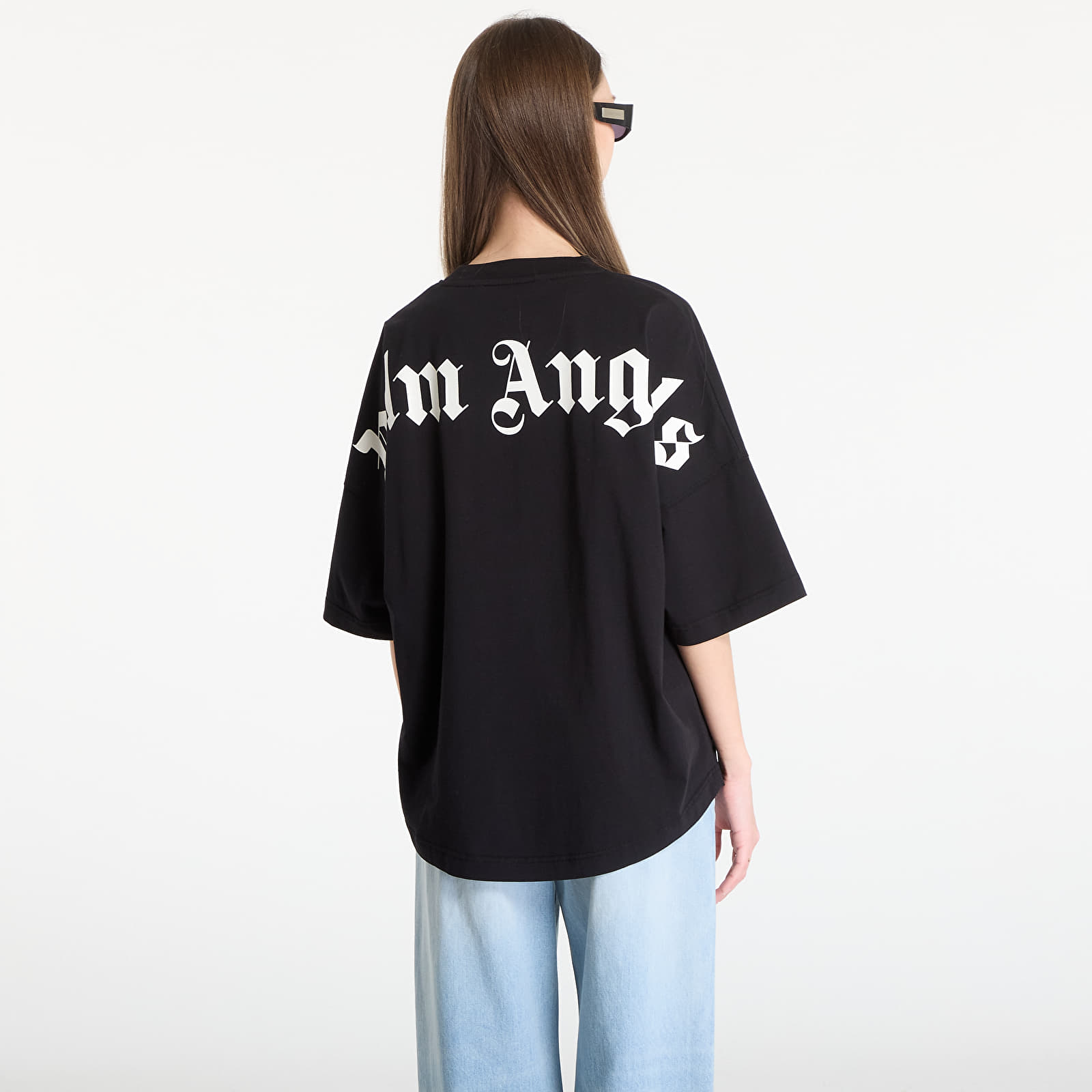 T-Shirts Palm Angels Classic Logo Over Tee UNISEX Black/ Off White