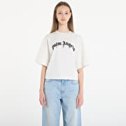 Palm Angels Curved Logo Boxy Tee Off White/ Black