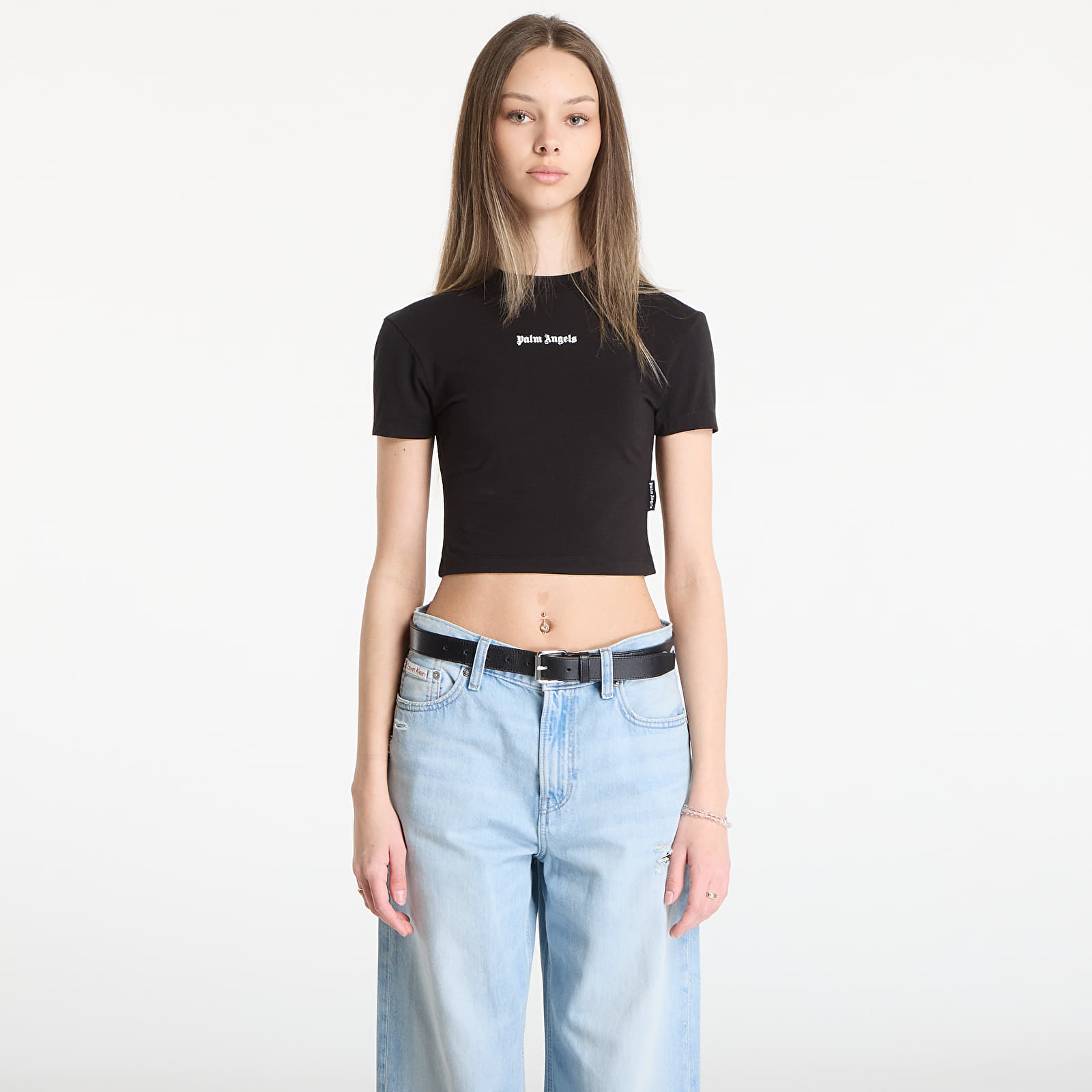 T-Shirts Palm Angels Classic Logo Baby Tee Black/ Off White