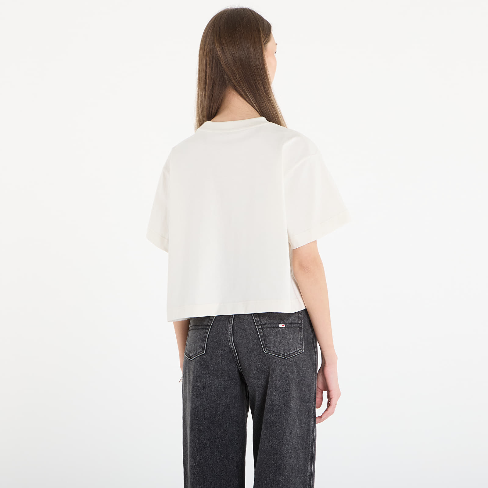 Majice i košulje Calvin Klein Jeans Ss Cropped Boxy Grap Tee White