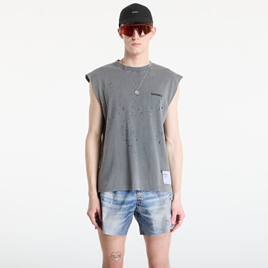 T-Shirt Satisfy MothTech Muscle Tee Faded Black