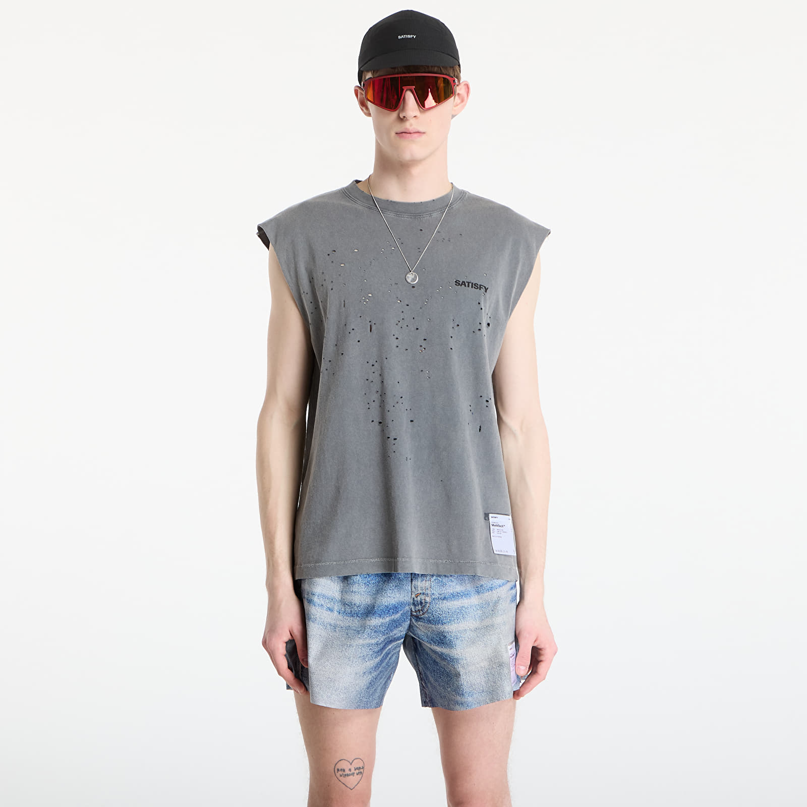 T-skjorter Satisfy MothTech Muscle Tee Faded Black