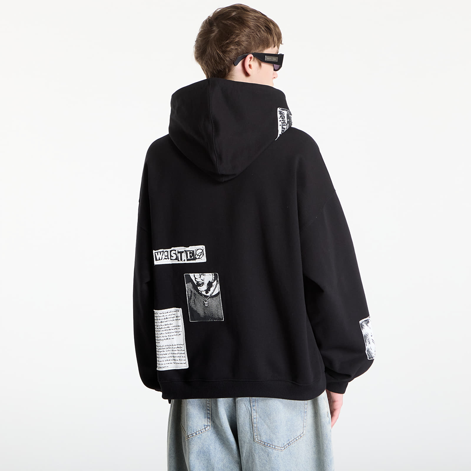 Sweatjacken und Sweatshirts Wasted Paris M Taunt Boxy Zip Hoodie Black