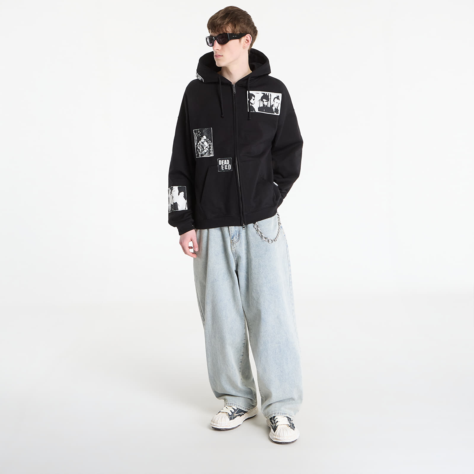 Sweatjacken und Sweatshirts Wasted Paris M Taunt Boxy Zip Hoodie Black