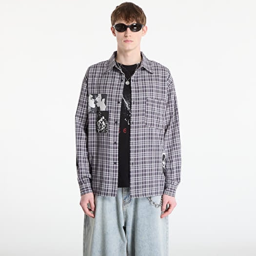 Hemd Wasted Paris M Taunt Shirt Black Tartan