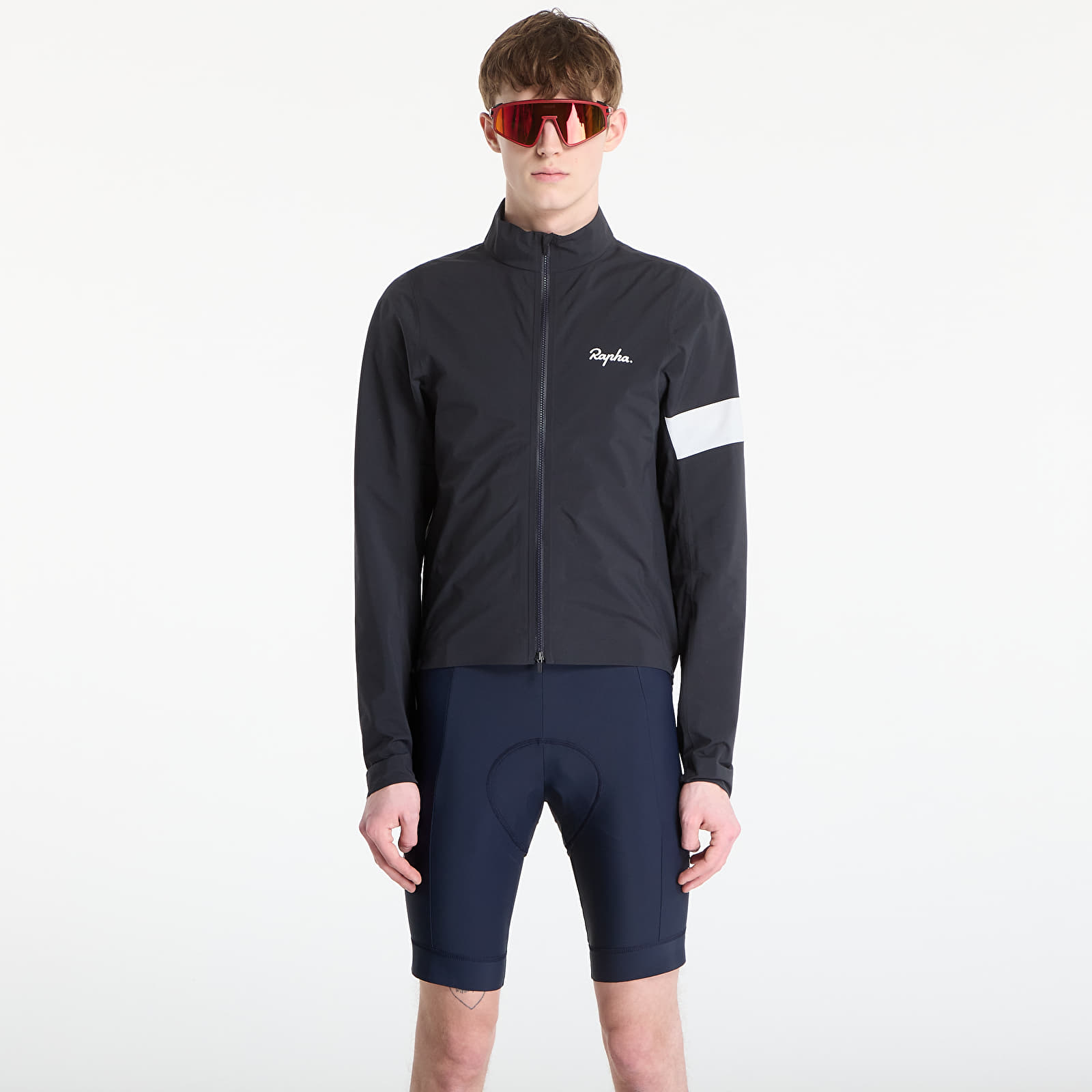Vīriešu jakas Rapha Men's Core Rain Jacket Black/ White