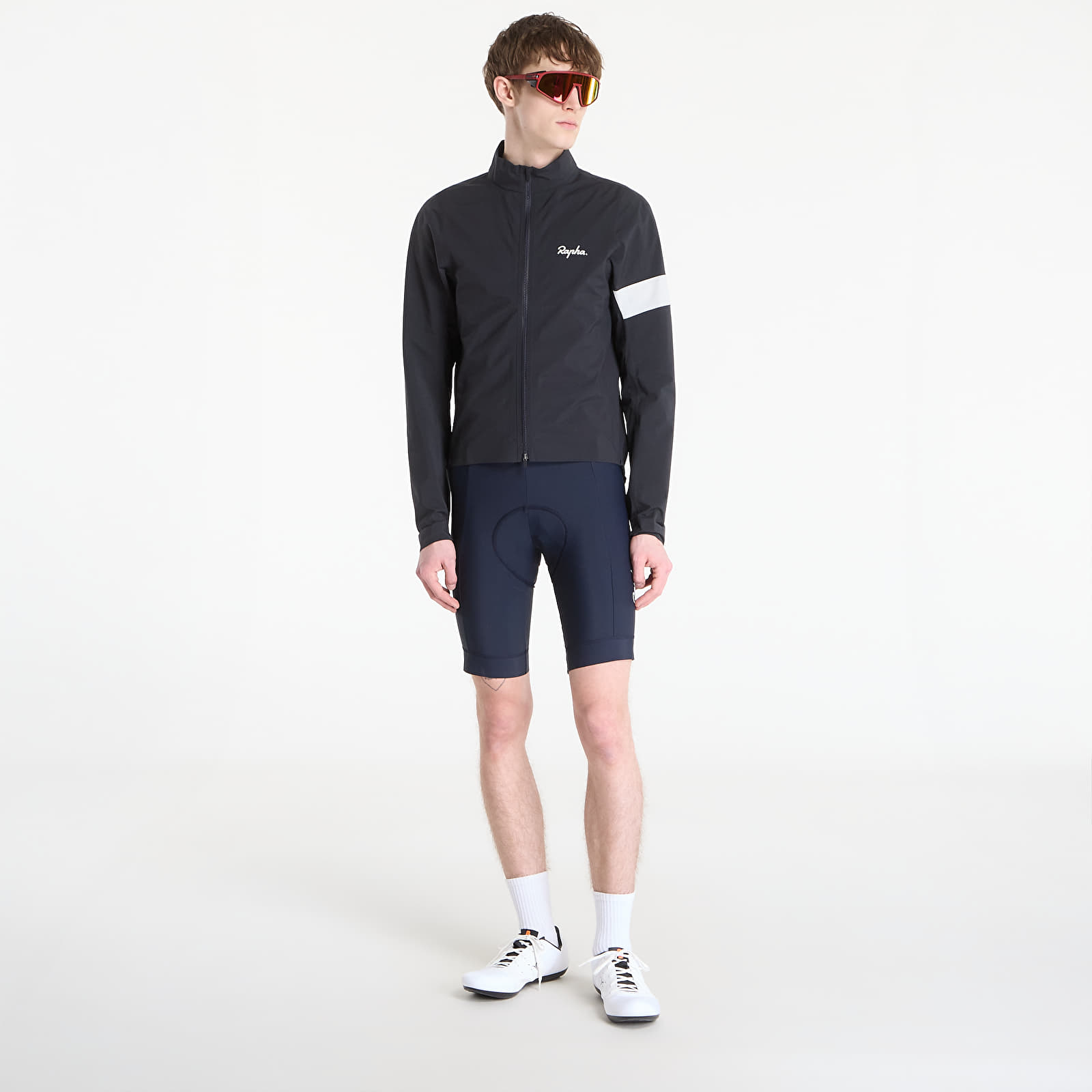 Vīriešu jakas Rapha Men's Core Rain Jacket Black/ White