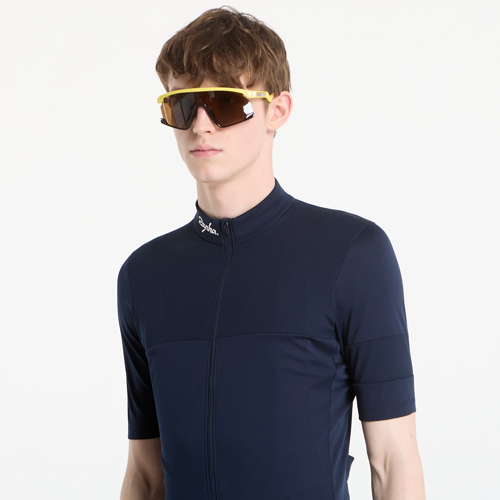 Trikots Rapha Men's Brevet Element Jersey Dark Navy/ White