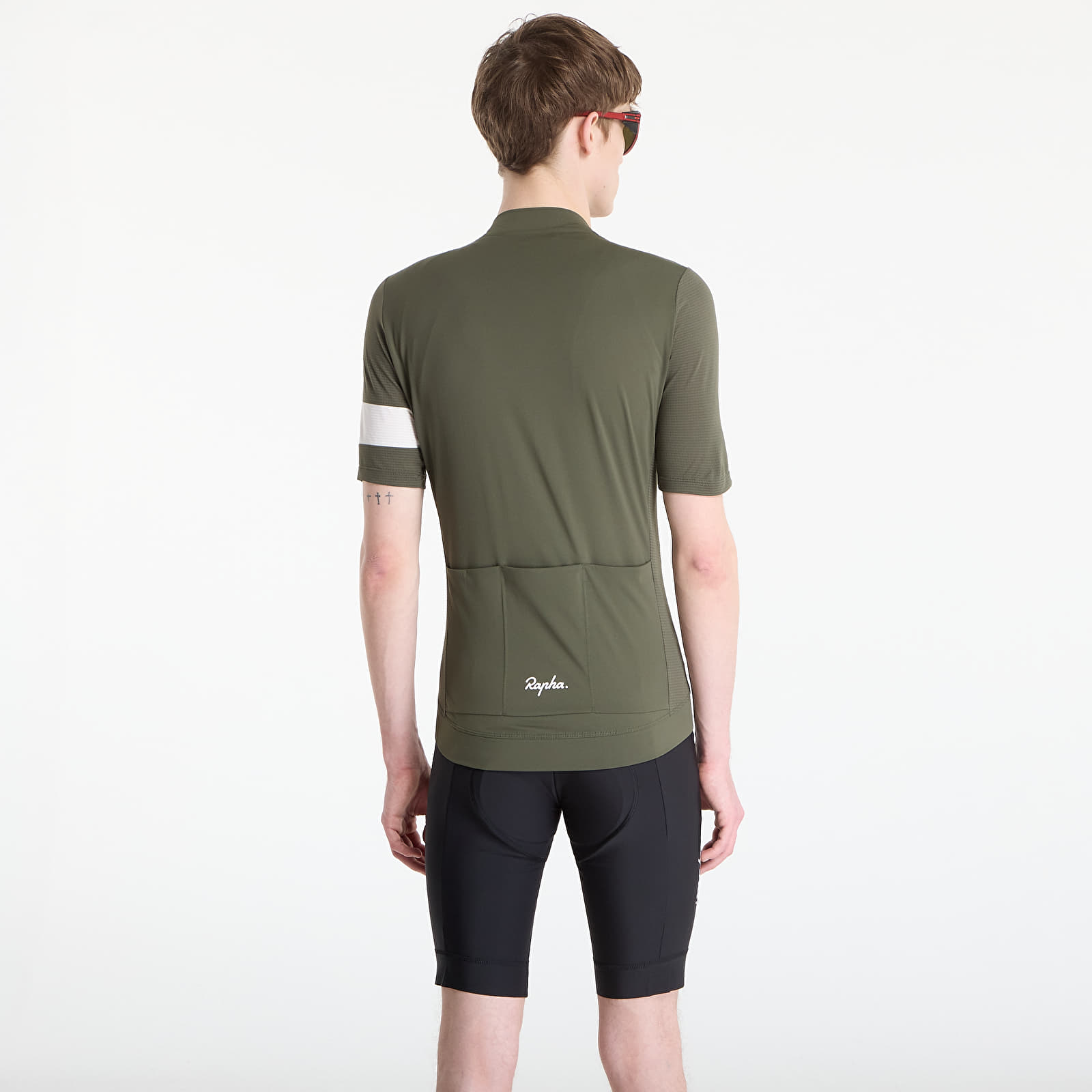 Мужской трикотаж Rapha Men's Core Lightweight Jersey Dark Green/ White