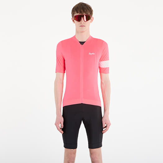 Jersey Rapha Men's Core Lightweight Jersey High-Vis Pink/ White