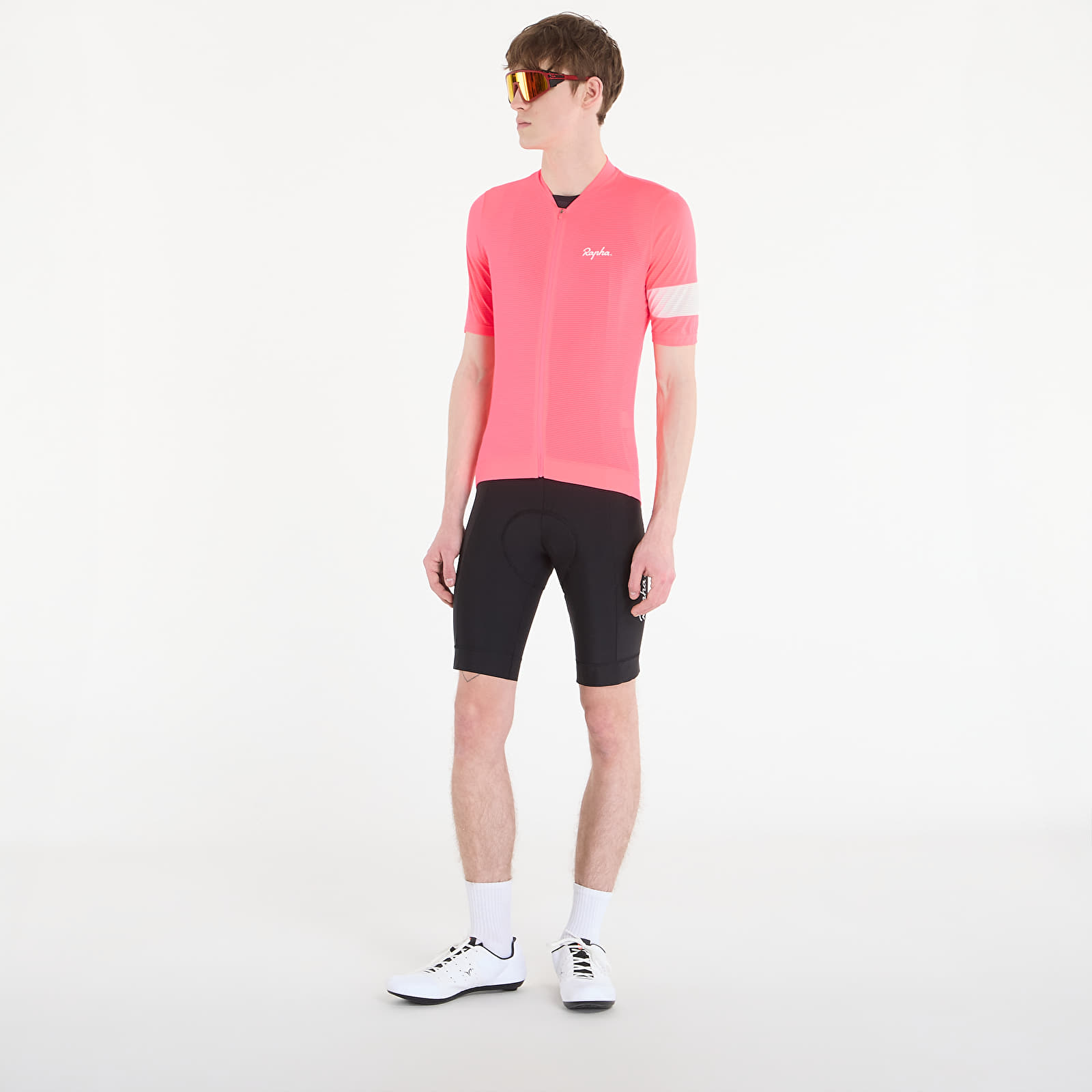 Trikots für Männer Rapha Men's Core Lightweight Jersey High-Vis Pink/ White