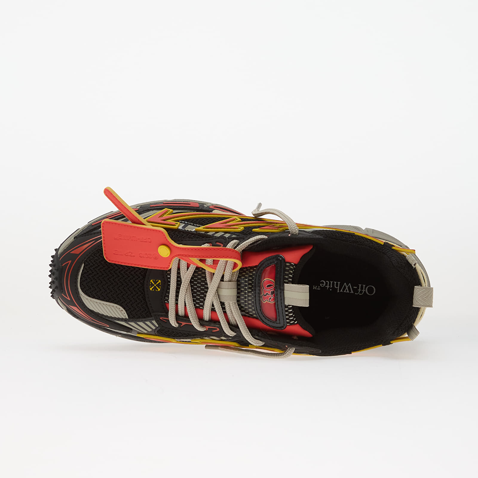 Men's shoes Off-White M Be Right Back Mesh Black/ Coral Red