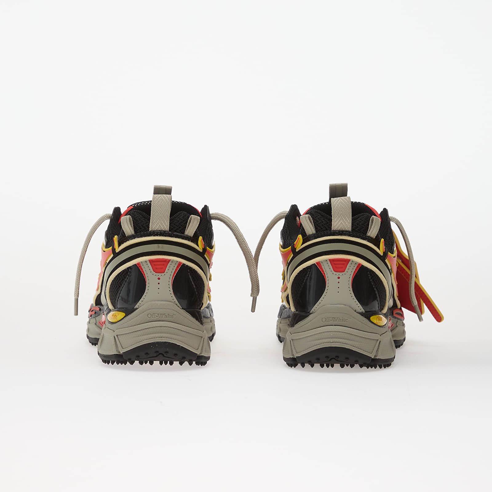 Men's shoes Off-White M Be Right Back Mesh Black/ Coral Red