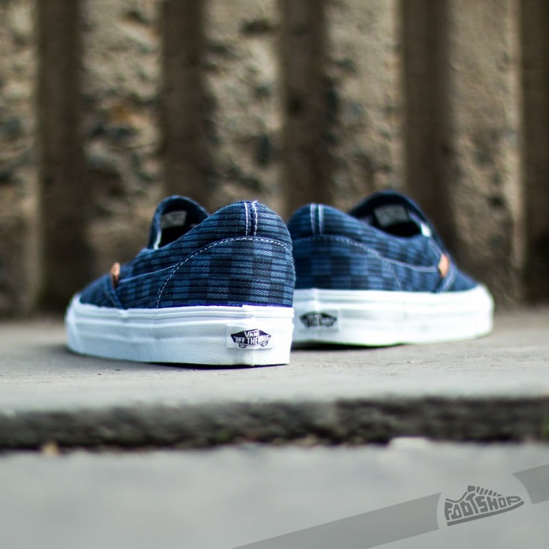Zapatillas Hombre Vans Classic Slip-On California (Washed Herringbone) Blue/Check