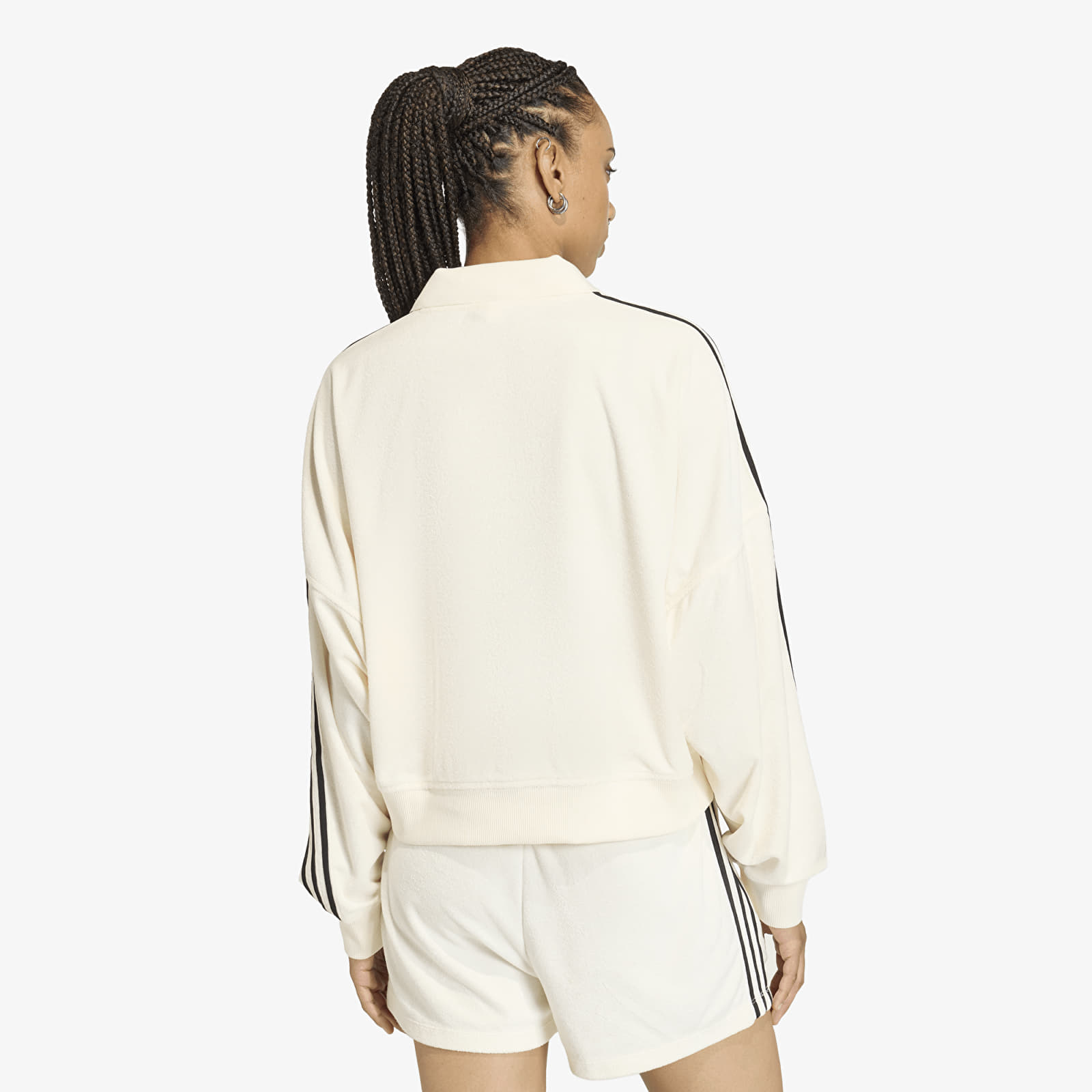 T-shirts  adidas Terry Towel V Neck Long Sleeves Polo Shirt Off White