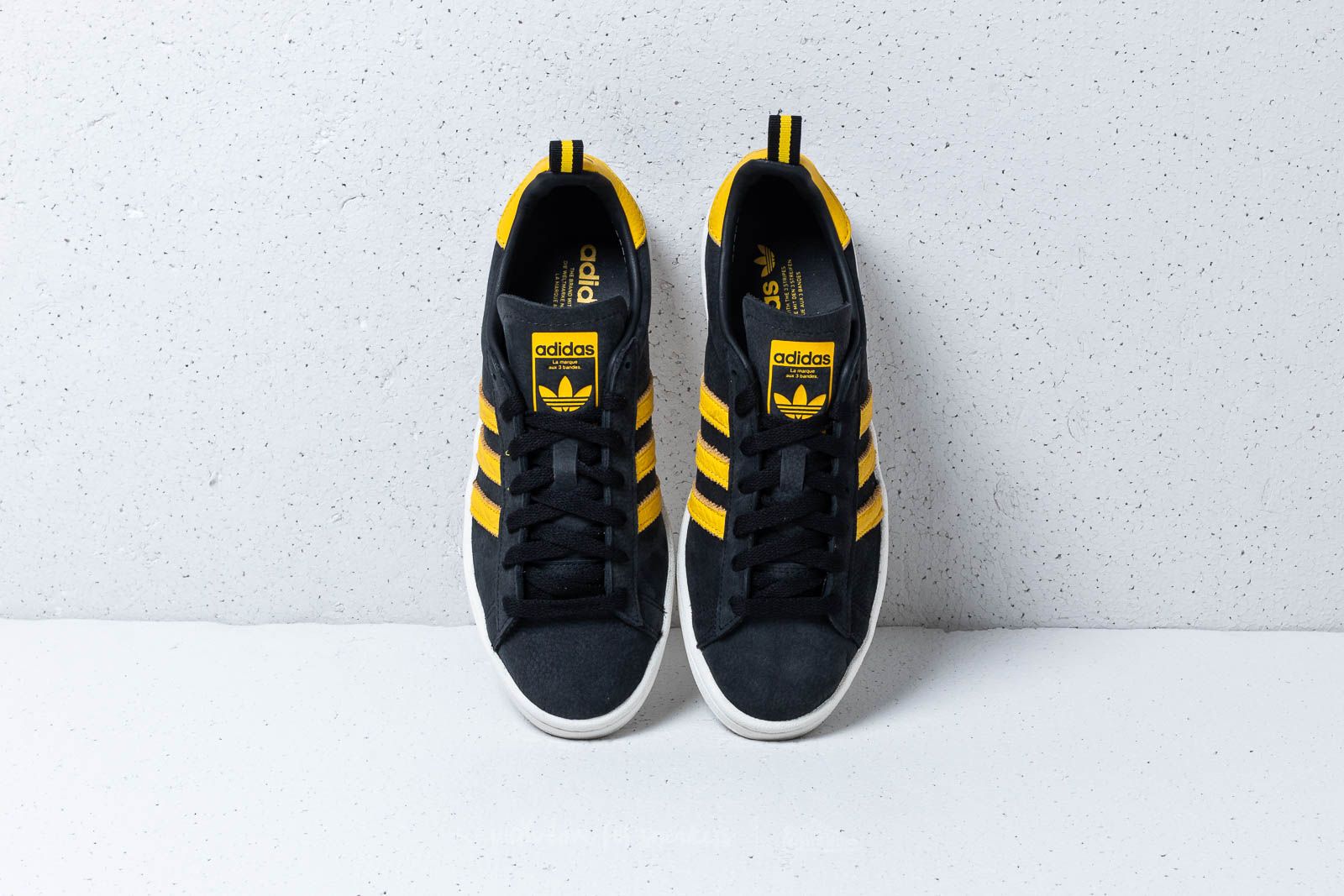 Men s shoes adidas Campus Core Black Eqt Yellow Chalk White Footshop