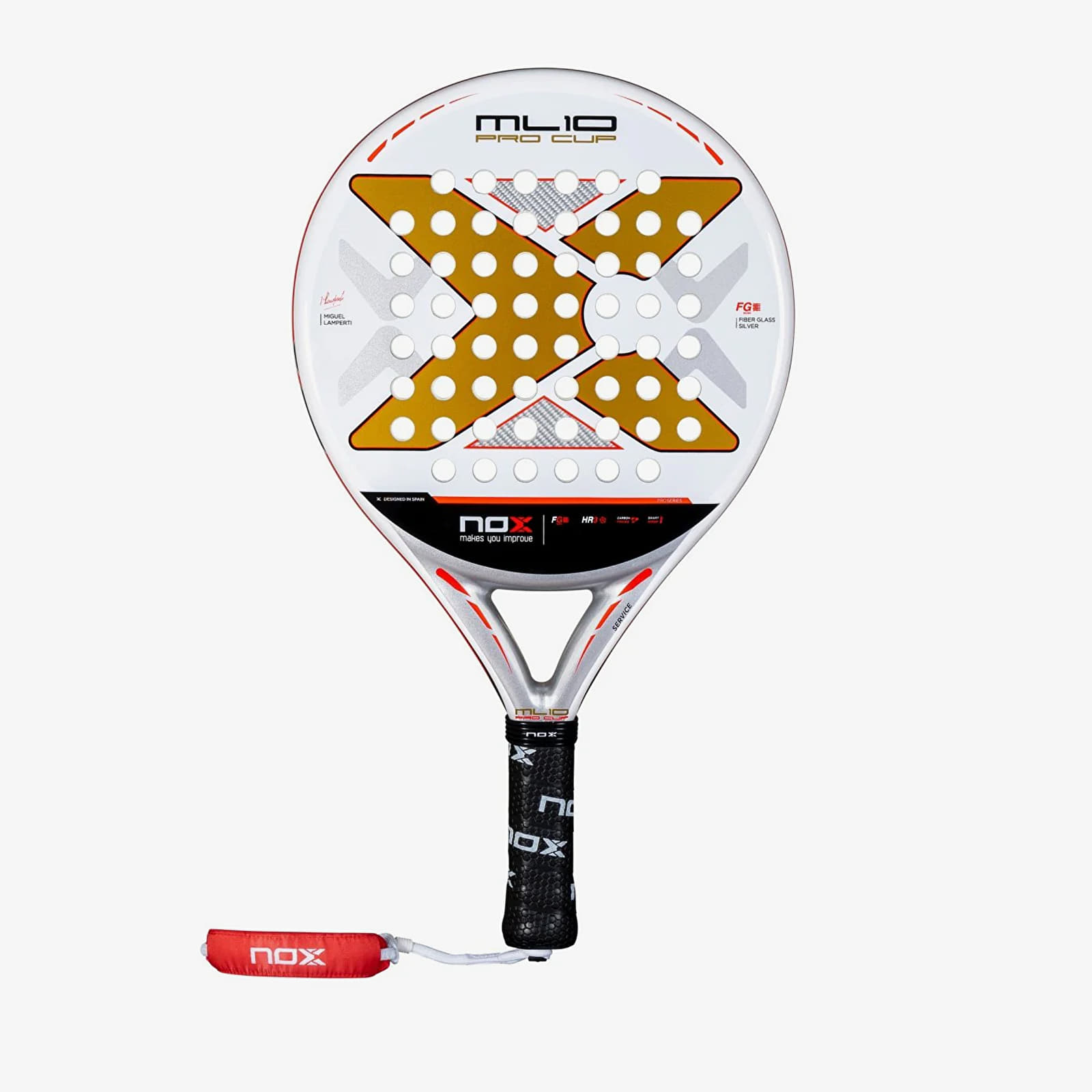 Annet tilbehør NOX Racket Ml10 Pro Cup Coorp By Miguel Lamperti White