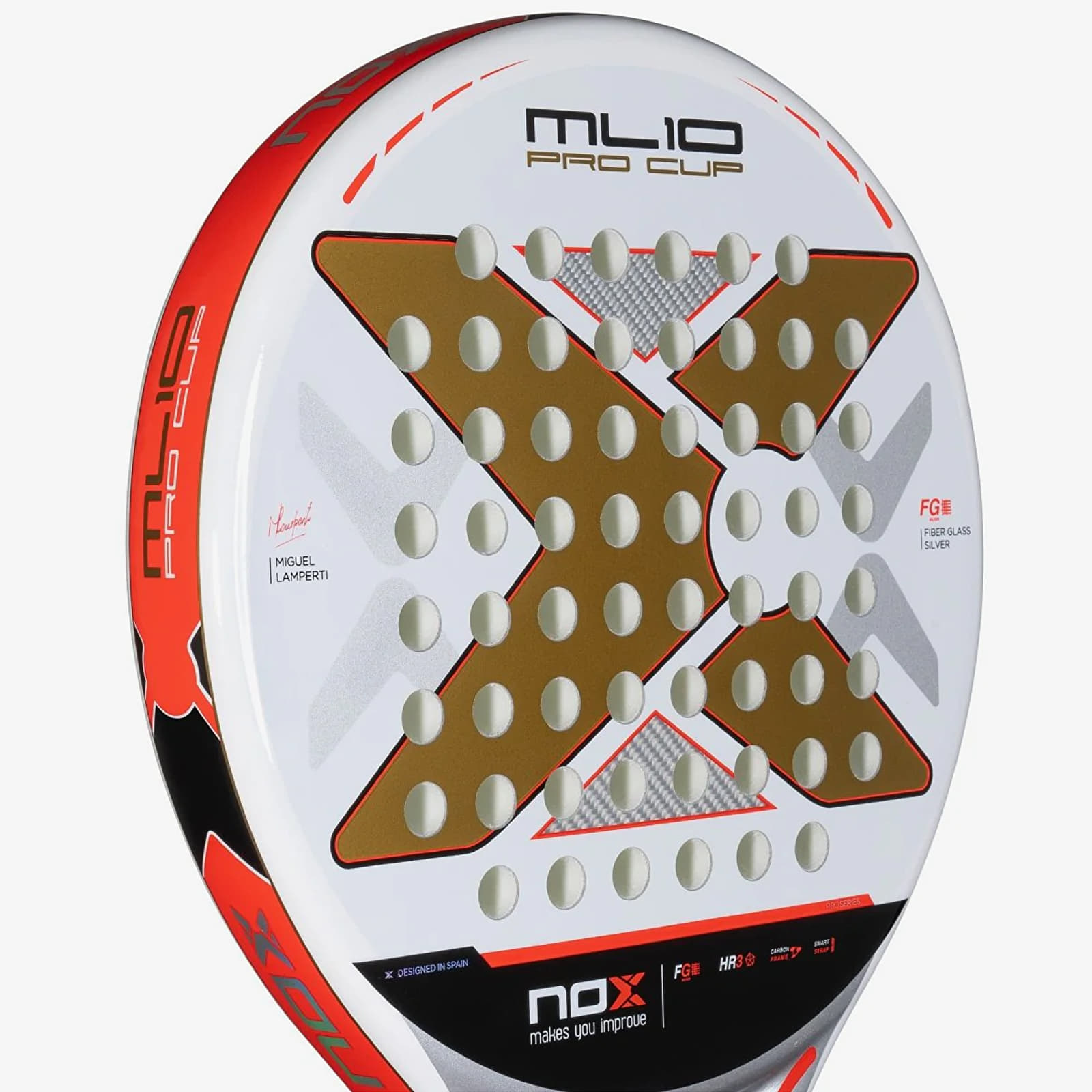 Annet tilbehør NOX Racket Ml10 Pro Cup Coorp By Miguel Lamperti White