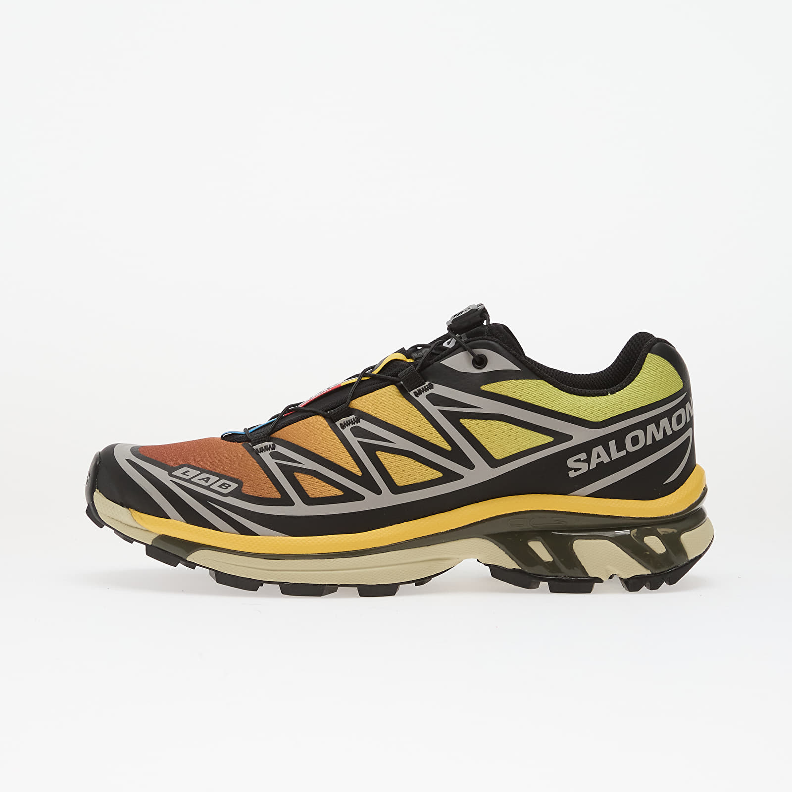 Skor för män Salomon XT-6 Black/ Grape Leaf/ Beach Ball