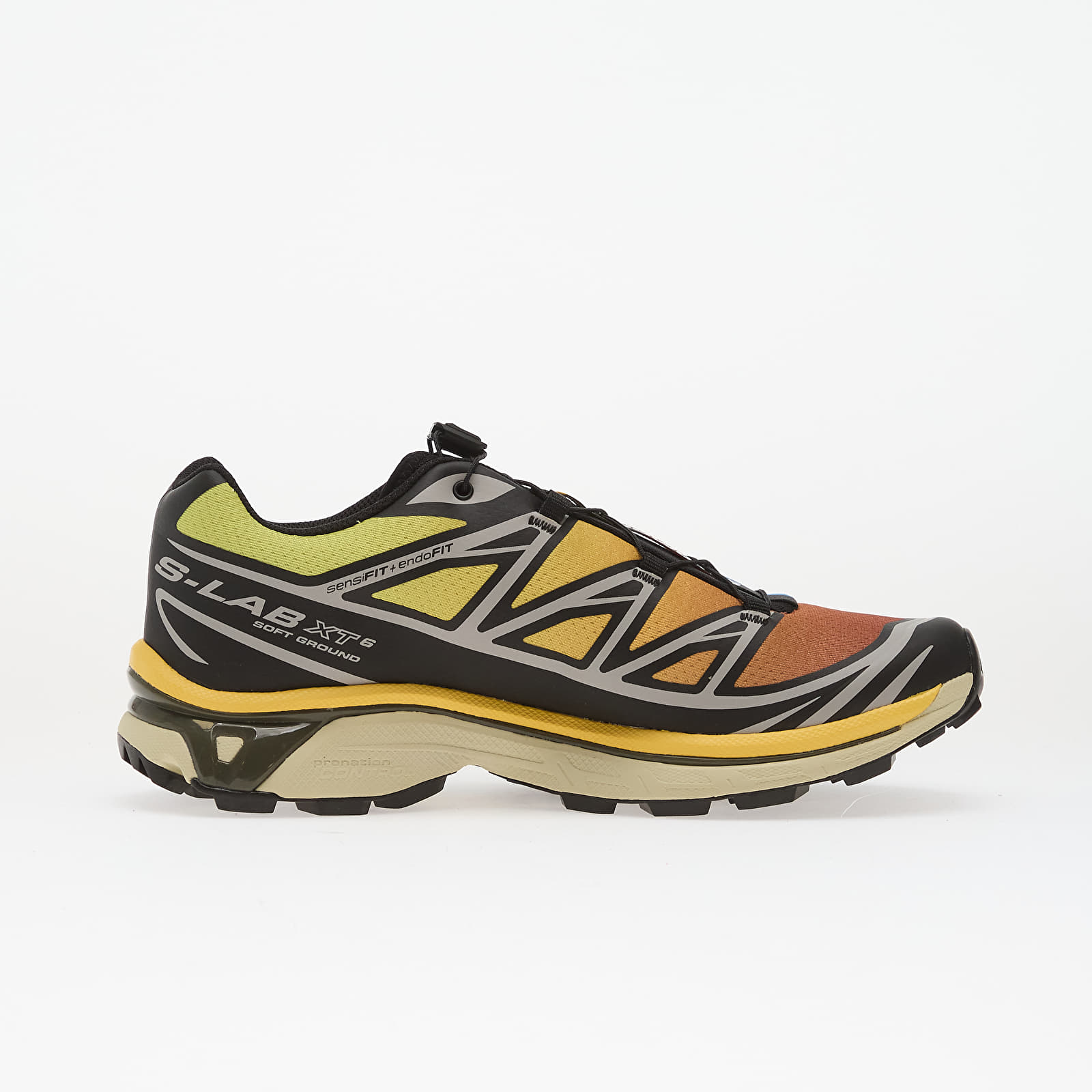 Skor för män Salomon XT-6 Black/ Grape Leaf/ Beach Ball