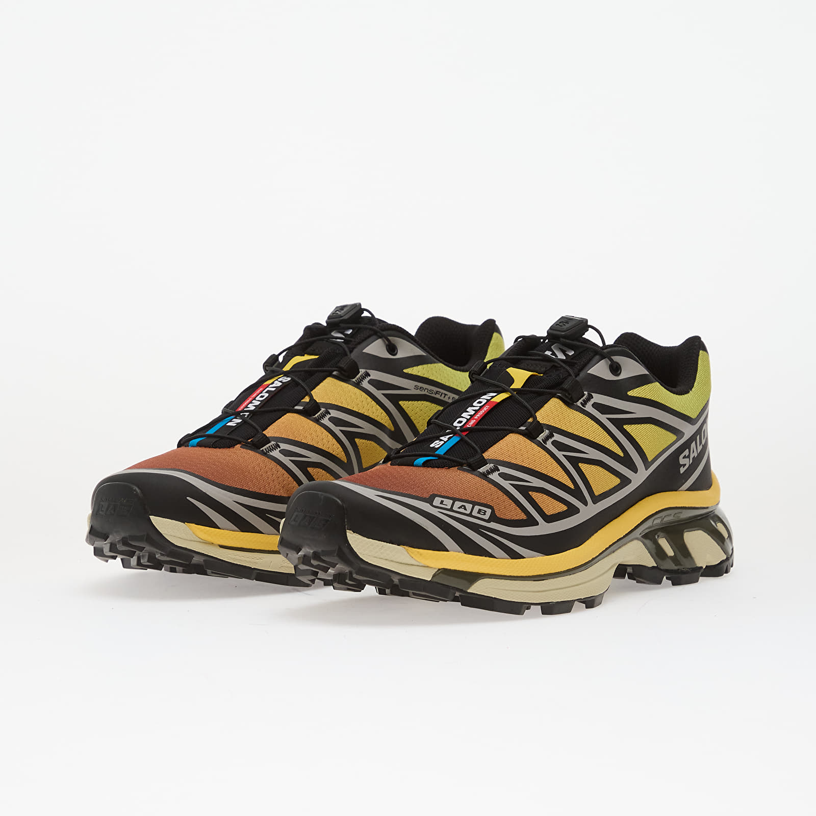 Skor för män Salomon XT-6 Black/ Grape Leaf/ Beach Ball