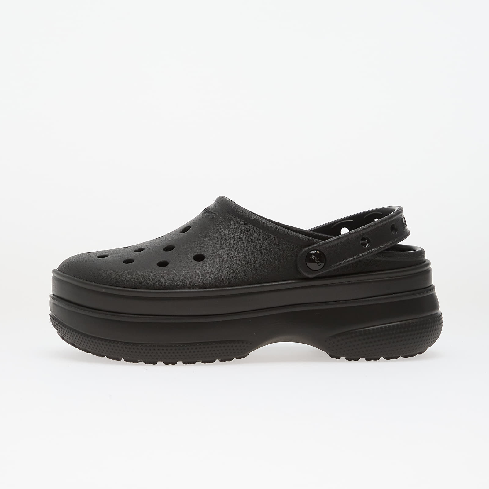 Levně Tenisky Crocs Classic Stacked Clog Black/Black