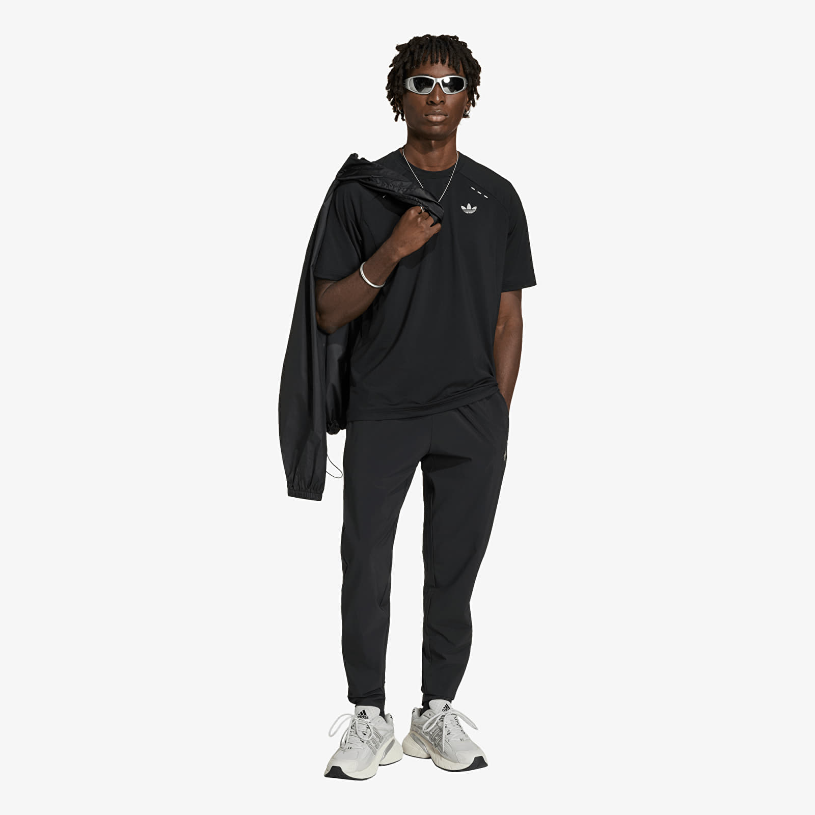 Koszulki adidas Tech Trefoil Essentials Polyester T-Shirt Black