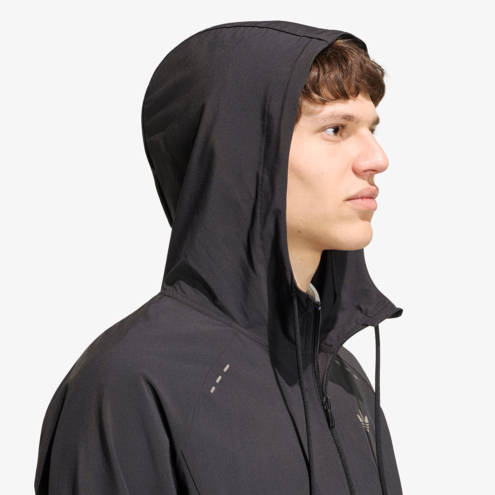 Hettegensere og sweatshirts adidas Tech Trefoil Essentials Hooded Full Zip Track Top Black