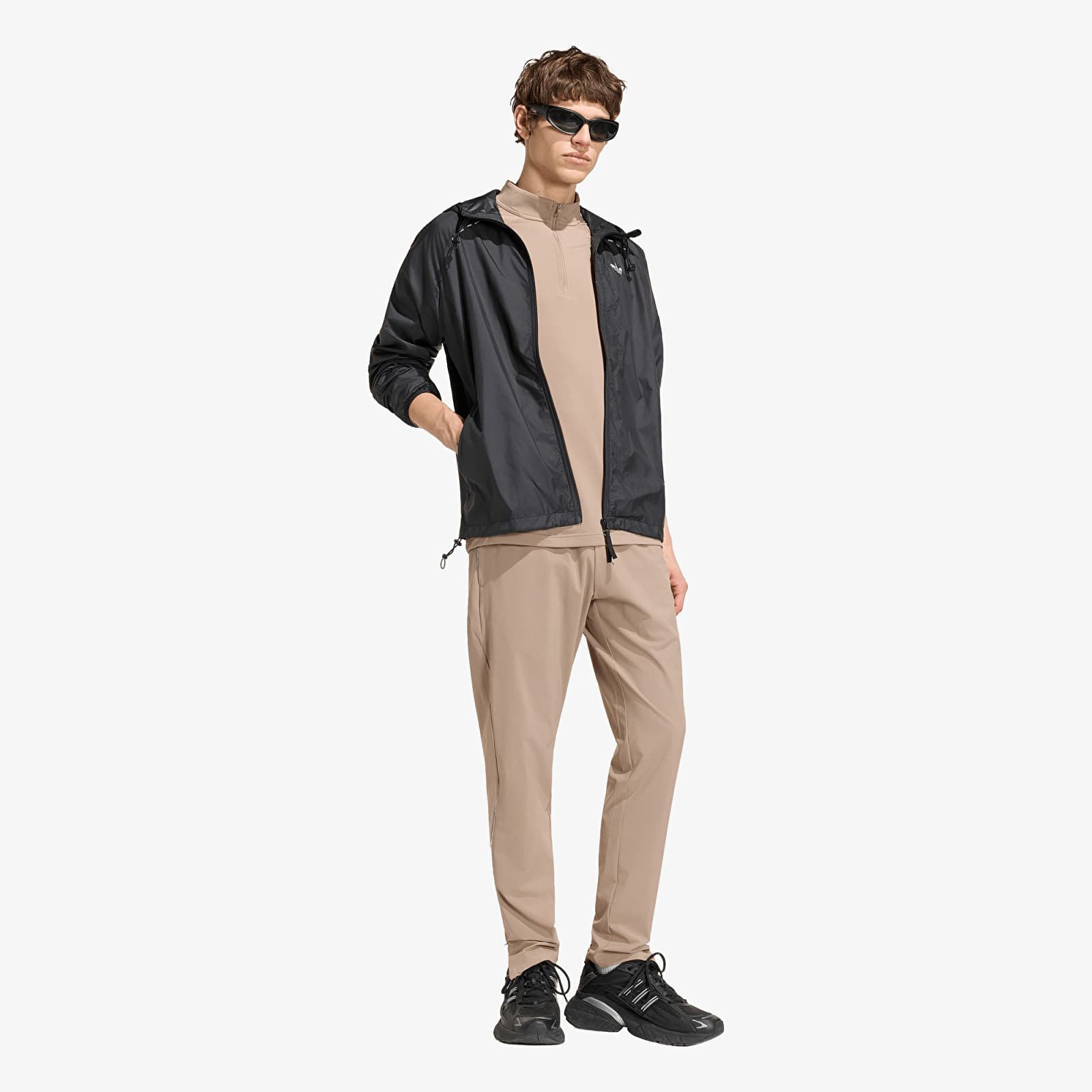 Hettegensere og sweatshirts adidas Tech Trefoil Essentials Hooded Full Zip Track Top Black