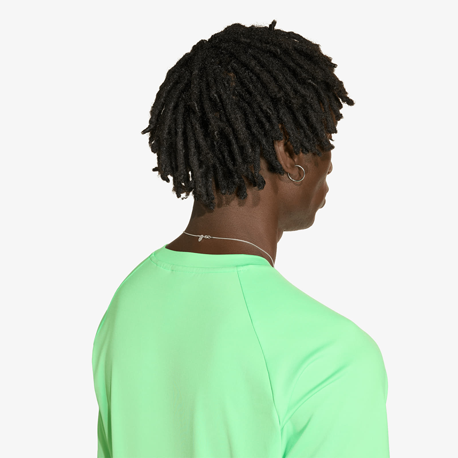 Männer T-Shirts adidas Tech Trefoil Essentials Polyester T-Shirt Screaming Green